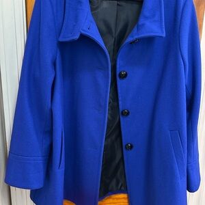 Larry Levine Vibrant Blue Pea Coat